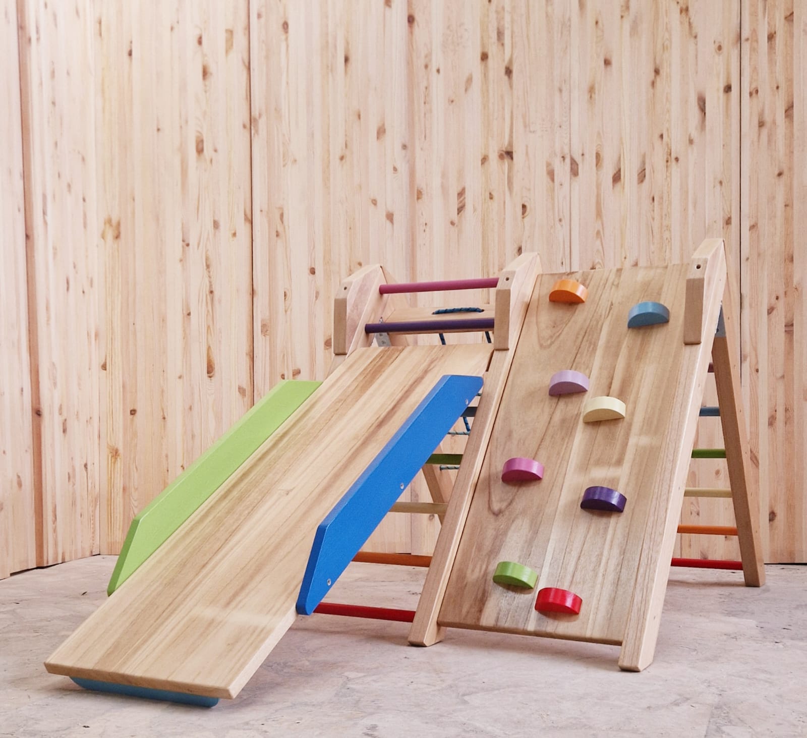 [Indoor Spielplatz] XXL Kletterdreieck mit Zubehör cheapest